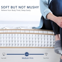 Matelas King et Double en Mousse à Mémoire de Forme Gel avec Ressorts, Confort Optimal, Commandez en Ligne Directement de l'Usine