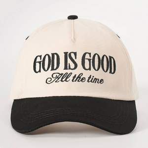 Casquette de baseball brodée God Is Good All The Time, chapeau de papa en sergé de coton bicolore pour hommes et femmes, sport décontracté - Product Image 4