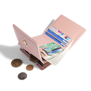 Cartera Corta de Gran Capacidad para Mujer, con Cierre de Mariposa, Múltiples Ranuras para Tarjetas, Monedero Triple, Diseño de Dibujos Animados - Product Image 3