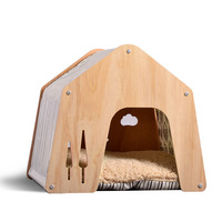 Niche en bambou pour chien, multicolore, étanche à la pluie, lit, nid, de luxe, en bois, pour Villa, animaux de compagnie, livraison gratuite, OEM/ODM, nouveauté
