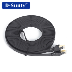 High-Speed 1m 2m 5m 8m 40Gbps 2000Mhz RJ45 Shielded CAT8 Flat Internet Network Patch Cord Cable for Gaming PC Xbox <b>Modem</b> <b>Router</b> - Product Image 2