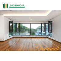 Lukliving Venta caliente Vidrio de doble acristalamiento Ventanas coloniales modernas Ventana abatible