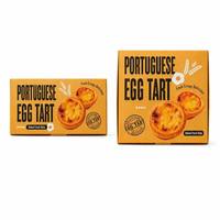 Boîte à tartelettes portugaises jetables, biodégradables, écologiques, 2/4 trous, en papier alimentaire, emballage à emporter pour boulangerie, logo personnalisé