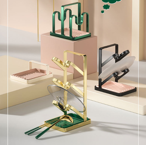 Keukenaccessoires 2 In 1 Pot Deksel Organizer Rek Pot Shovel Lepel Dienblad Houder Opknoping Pot Deksel Houder Snijplank Rek - Product Image 3