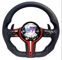 Volant sport en cuir et fibre de carbone de qualité supérieure pour BMW F30, F10, F18, F20, F80, F46, F35, F32, volant LED