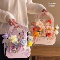 Boîte Cadeau Portable de Luxe en Forme de Papillon, en Matériaux Recyclés, avec Poignée Longue, Petit Panier pour Emballage Cadeau DIY