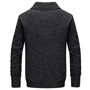 Cárdigan de lana para <span class=keywords><strong>hombre</strong></span>, suéter de Cachemira con doble botonadura, largo, para el hogar, estándar, otoño, invierno - Product Image 3