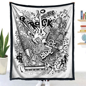 Couverture à colorier en velours double couche avec motif de <span class=keywords><strong>dessin</strong></span> animé <span class=keywords><strong>anime</strong></span> en fourrure d'agneau, à personnaliser soi-même, cadeau de vacances - Product Image 3