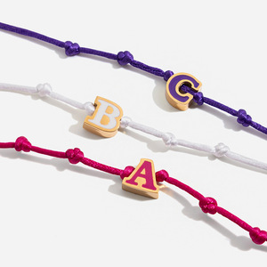 Stainless Steel Letter <b>Bracelet</b> With <b>Initial</b> Charm For Gift Unisex Jewelry - Product Image 1