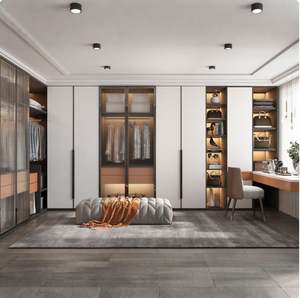 Armoire à vêtements, meuble de chambre à coucher, placard de rangement, bois, vente en gros d'usine, meubles de maison modernes, cadre en bois, bois - Product Image 1