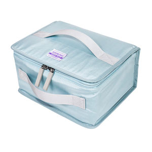 Sac à langer isotherme multifonction portable en polyester et film d'aluminium rose et bleu, 22*16*11CM, avec USB, en provenance du Vietnam - Product Image 4