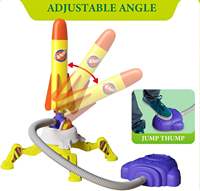 Meilleure vente jouet d'été durable et de haute qualité fusée de duel en plein air cadeau STEM fusée Stomp avec 6 fusées et lanceurs aériens