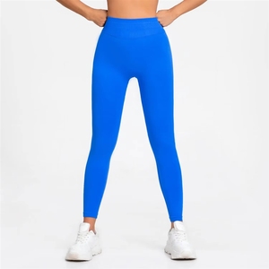 Leggings Deportivos Sin Costuras con Logotipo Personalizado, Pantalones de Yoga Acanalados para Mujer, Ropa de Gimnasio, Fitness, Running, Scrunch <span class=keywords><strong>Bum</strong></span> Tights - Product Image 2