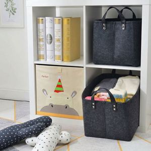 Panier de rangement en feutre pliable et écologique pour vêtements, jouets et articles divers, idéal pour la maison - Product Image 4