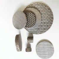 Disque filtrant en maille métallique multicouche en acier inoxydable sinterisé, soudé par points avec rebord, pour la filtration des liquides et des gaz