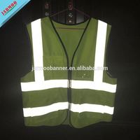 Gilet de sécurité réfléchissant vert fluorescent haute visibilité imprimé sur mesure pour événements et activités promotionnelles avec logo personnalisé