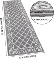 Tapis de sol modernes tuftés, lavables en machine, antidérapants, absorbants l'eau, pour entrée et cuisine