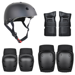 Ensemble d'équipement de protection pour enfants adultes pour le patinage à vélo avec coudières et genouillères pour casque de protection de la paume - Product Image 1