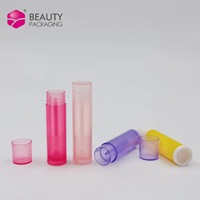 Vente en gros de contenants vides pour baume à lèvres en plastique PP de 5 ml 5 g, blancs, noirs, transparents, avec impression sur soie