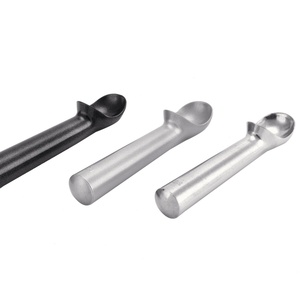 Cuillère à café en alliage d'aluminium antiadhésive et anti-gel, multi-tailles, monobloc, mini cuillère à glace ronde pour usage domestique - Product Image 2
