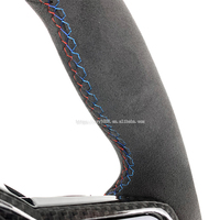 Setir Kemudi 3-Spoke Custom Warna Kulit Serat Karbon untuk M3/M4/M5 G10/G15/G20/G22/G30/G36/G42/G80/G82/G87 Tahun 2014-2024