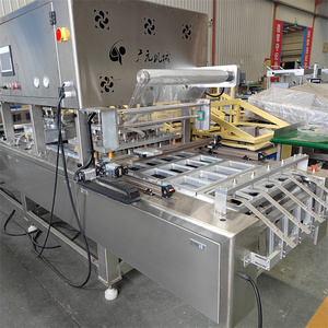 Bán tự động sửa đổi bầu không khí bản đồ hộp chân không cơ thể phù hợp với máy đóng gói da cho Rau Trái Cây thịt lạnh thức ăn nhanh - Product Image 4