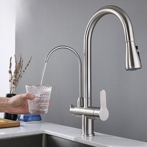 <span class=keywords><strong>Rubinetto</strong></span> da Cucina Estraibile <span class=keywords><strong>a</strong></span> Doppio Uso in Acciaio Inox 304, <span class=keywords><strong>Rubinetto</strong></span> <span class=keywords><strong>a</strong></span> <span class=keywords><strong>3</strong></span> <span class=keywords><strong>Vie</strong></span> con Purificatore per Acqua Fredda e Calda, Immagine e Video Personalizzabili - Product Image 2