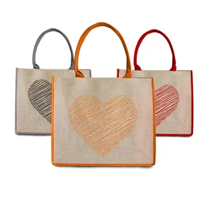 BSCI Eco Friendly Grocery Gift Bag Custom Logo PP Woven Laminated Mixed Customized Jute Bag