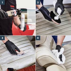 Brosse pour textiles et cuir de voiture, 1 pièce, poils doux pour le nettoyage des sièges et des tissus d'ameublement - Product Image 4