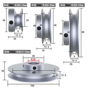 Độ Chính Xác Cao Tùy Chỉnh 40 Mét Duy Nhất Rãnh Vành Đai Ròng Rọc Loại <span class=keywords><strong>A</strong></span> Trục Chính Vành Đai Ròng Rọc 8-20 Mét Cố Định Lỗ Trục Chính Động Cơ Ròng Rọc - Product Image 4