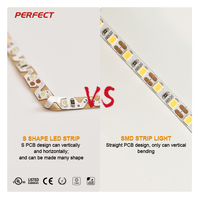 Strip LED SMD5050 RGBW Bentuk S yang Dapat Diprogram dengan IC Terintegrasi DC5V60LED/M 12.5W/M Lumen Tinggi untuk Dekorasi Iklan dan Pencahayaan