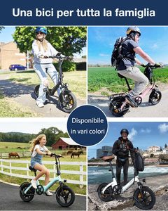 Vélo pliable Bodywel T16pro 14 pouces léger pour adultes/garçons, batterie 36V 10Ah, moteur moyeu 250W, 3 vitesses, suspension avant T16pro - Product Image 6