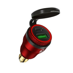 12V motocicleta QC3.0 + PD <span class=keywords><strong>USB</strong></span> C Din <span class=keywords><strong>USB</strong></span> cargador adaptador de enchufe - Product Image 1