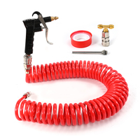 Pistolet de soufflage à débit d'air haute pression pistolet de gonflage de pneu outil pneumatique compresseur d'air Tube de ressort télescopique pistolet de soufflage d'air