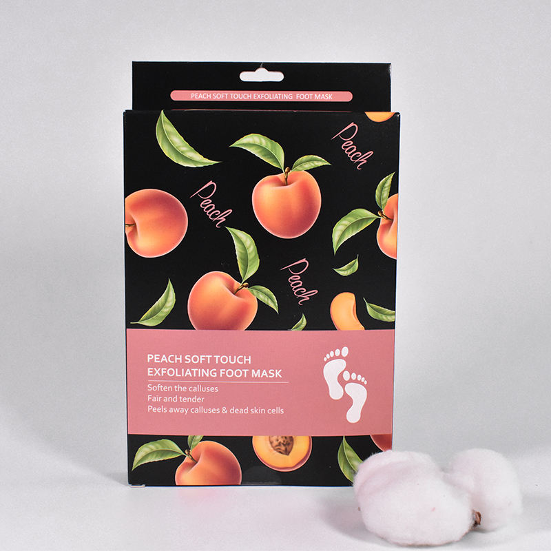 Masque exfoliant pour les pieds à la pêche