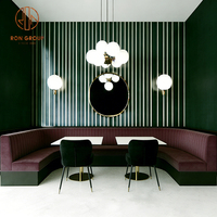Ensemble de canapés, tables et chaises de style moderne en velours marbré, de qualité commerciale, pour café, restaurant, salon de thé