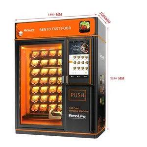 Nieuw! Elektrische Automaat Met Lift Hot Koop Hamburger Sandwich Automaat Cashless Vending Machine Met Magnetron