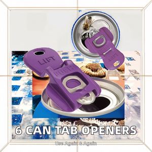 6Pcs Zenidoo Reusable Easy <b>Bottle</b> Openers <b>Plastic</b> Tab Pop <b>Beer</b> for Soda Drink Protector Anti-Bug Fly Beverage Protection - Product Image 4