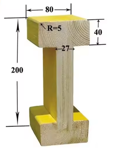 Poutre en bois H20 pour coffrage de construction, marque RUIHE, modèle CAMELPLY-H20, revêtement imperméable haute performance, meilleur <span class=keywords><strong>prix</strong></span> de gros - Product Image 3