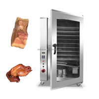Four à fumage automatique commercial à gaz et électrique à 9 niveaux pour poisson, poulet et saucisses