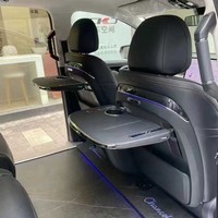 Table pliante pour dossier de siège GAC Trumpchi M8 GN8 2020-2025 avec chargeur sans fil 15W, porte-gobelet, bureau pour ordinateur portable et repas, idéale pour les voyages en voiture, réglable