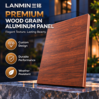 Panneaux en aluminium à grain de bois pour façade de bâtiment moderne et décoration intérieure