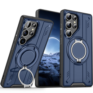 Support magnétique rotatif à 360° anti-chute pour <span class=keywords><strong>Samsung</strong></span> S25 Edge, coque de téléphone hybride TPU PC pour <span class=keywords><strong>iPhone</strong></span> et Redmi - Product Image 1