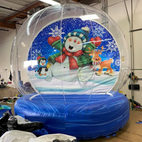 Noël vacances en plein air taille humaine boule à neige fête géant Transparent gonflable bulle tente publicité gonflables à vendre