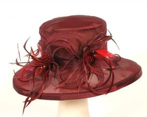Sombreros de Sinamay de Ala Ancha con Flores para Mujer, Elegantes, para Iglesia, Venta al Por Mayor - Product Image 1