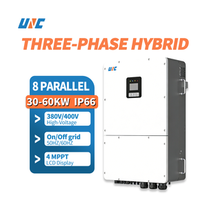UNC 50kw 3상 온/오프 그리드 하이브리드 인버터 <span class=keywords><strong>380v</strong></span>/400V 4MPPT 150v/200v/250v/300v 8개 병렬 연결 가능 IP65/IP66 RS485/CAN/<span class=keywords><strong>UPS</strong></span>/WiFi - Product Image 1