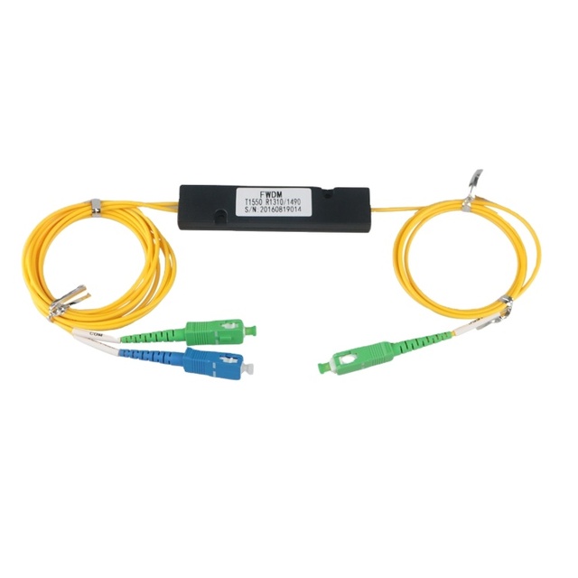 Filter-based Wavelength Division Multiplexer FWDM 1310 1550 Optical Splitter with SC/APC SC/PC Connectors for FTTH Solution