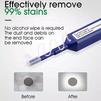 Stylo nettoyant pour fibre optique à un clic pour connecteurs SC/ST/FC de 2,5 mm, 800 utilisations, compatible FTTH