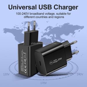 20W PD Fast Charger <b>USB</b>-<b>C</b> Wall Cable Travel Charger with 2A Output PC Material Charging Travel <b>Adapter</b> - Product Image 4