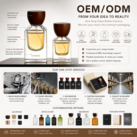 Flacon de parfum hexagonal à facettes au design unique 30ml 50ml 100ml Bouteille de parfum artisanale de niche en verre brun rétro avec pulvérisateur à pompe